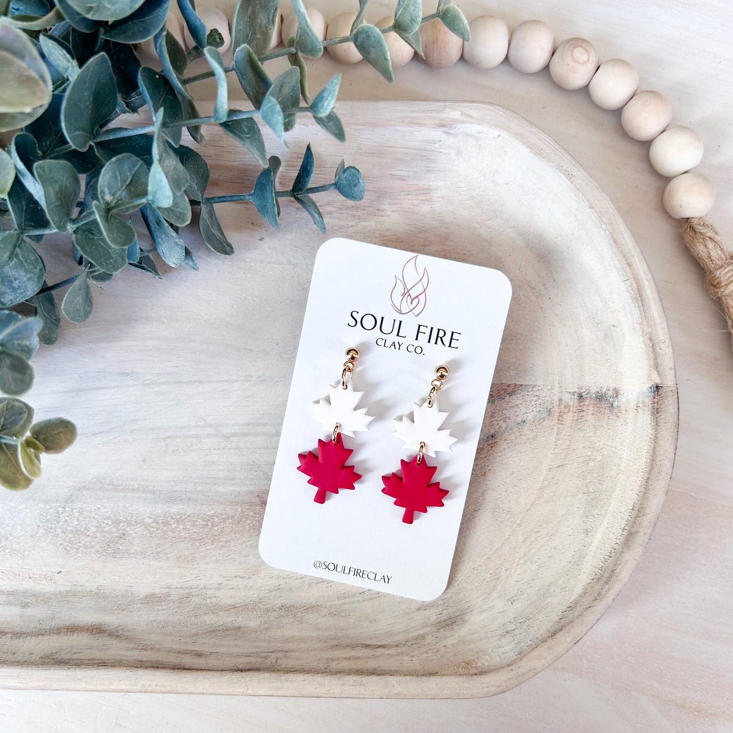 Canada day - maple leaf - statement Earrings