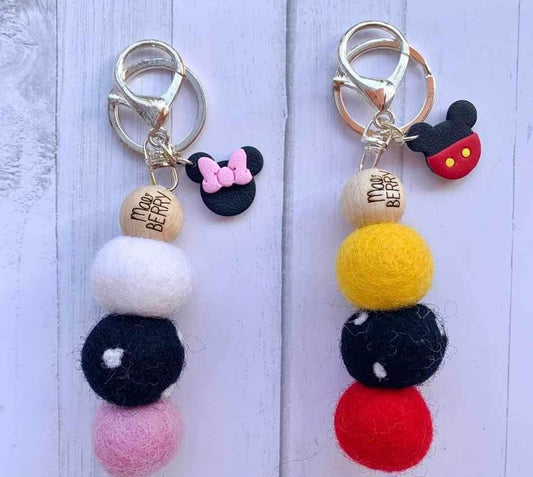 Mickey & Minnie Keychain