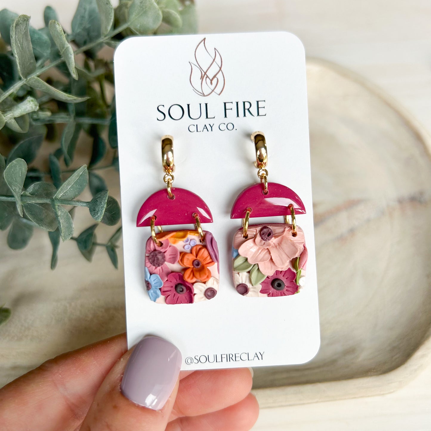 Taylor Swift Floral Garden - Square - Statement Earrings