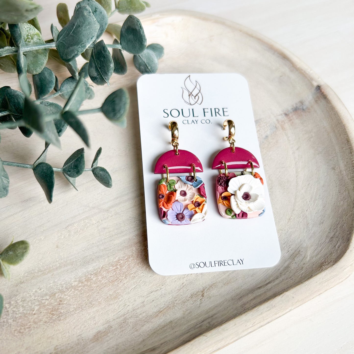 Taylor Swift Floral Garden - Square - Statement Earrings