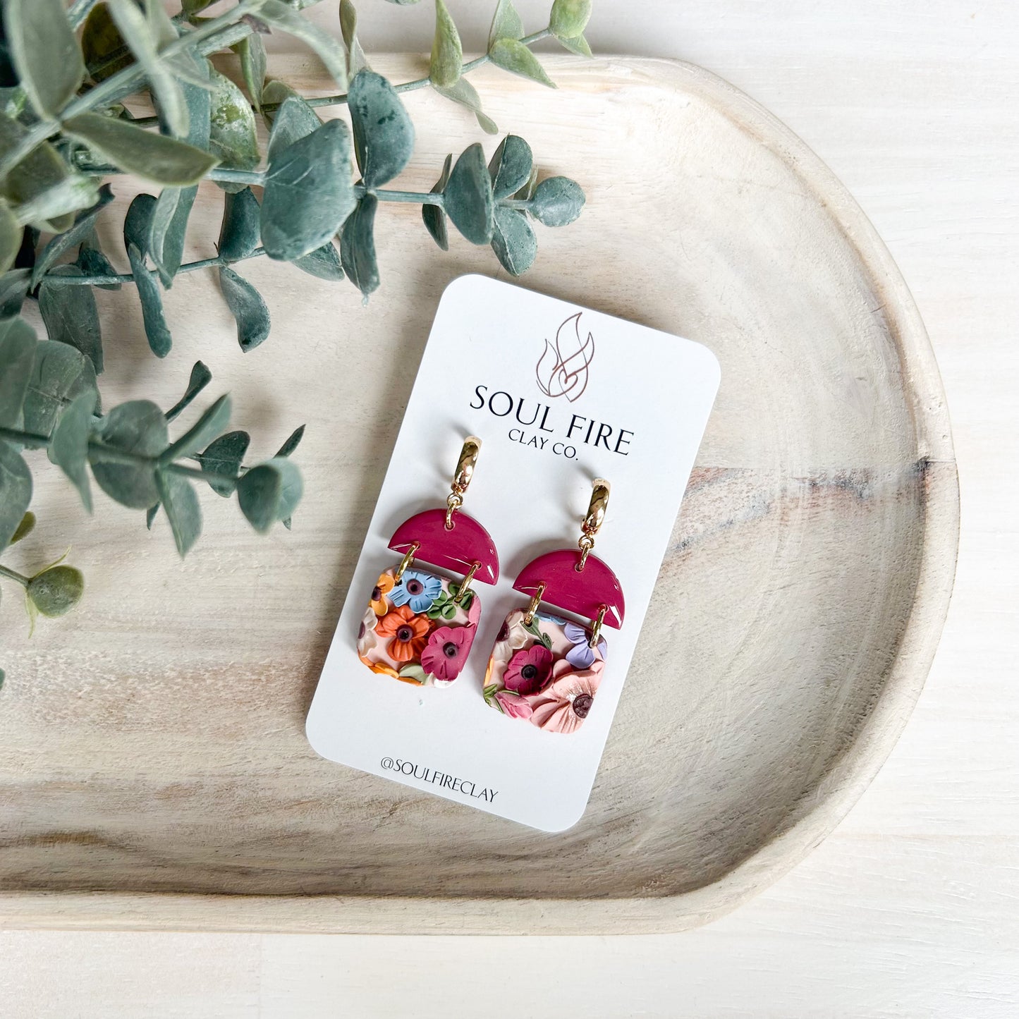 Taylor Swift Floral Garden - Square - Statement Earrings