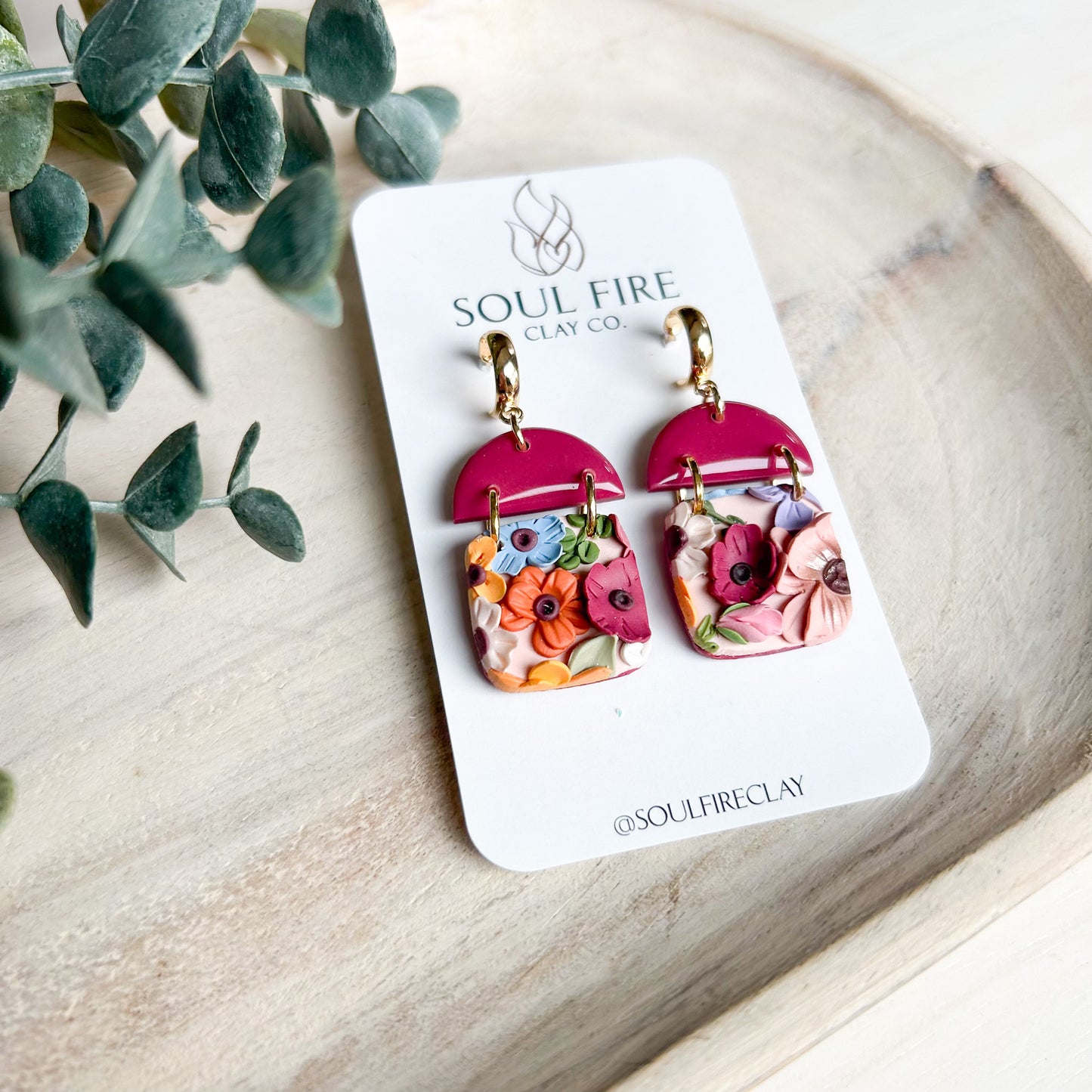 Taylor Swift Floral Garden - Square - Statement Earrings