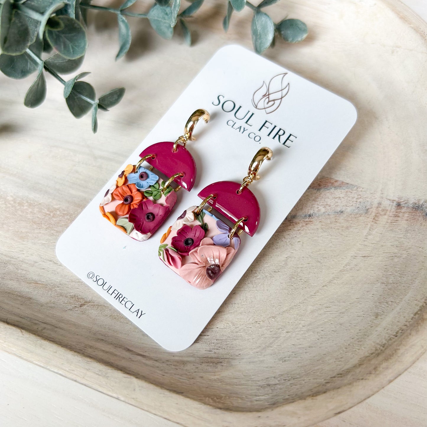 Taylor Swift Floral Garden - Square - Statement Earrings