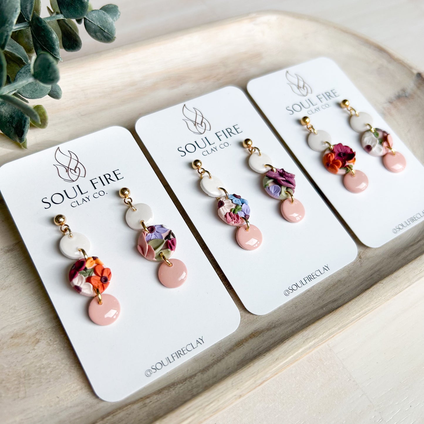 Taylor Swift Floral Garden - Circle Trio - Statement Earrings