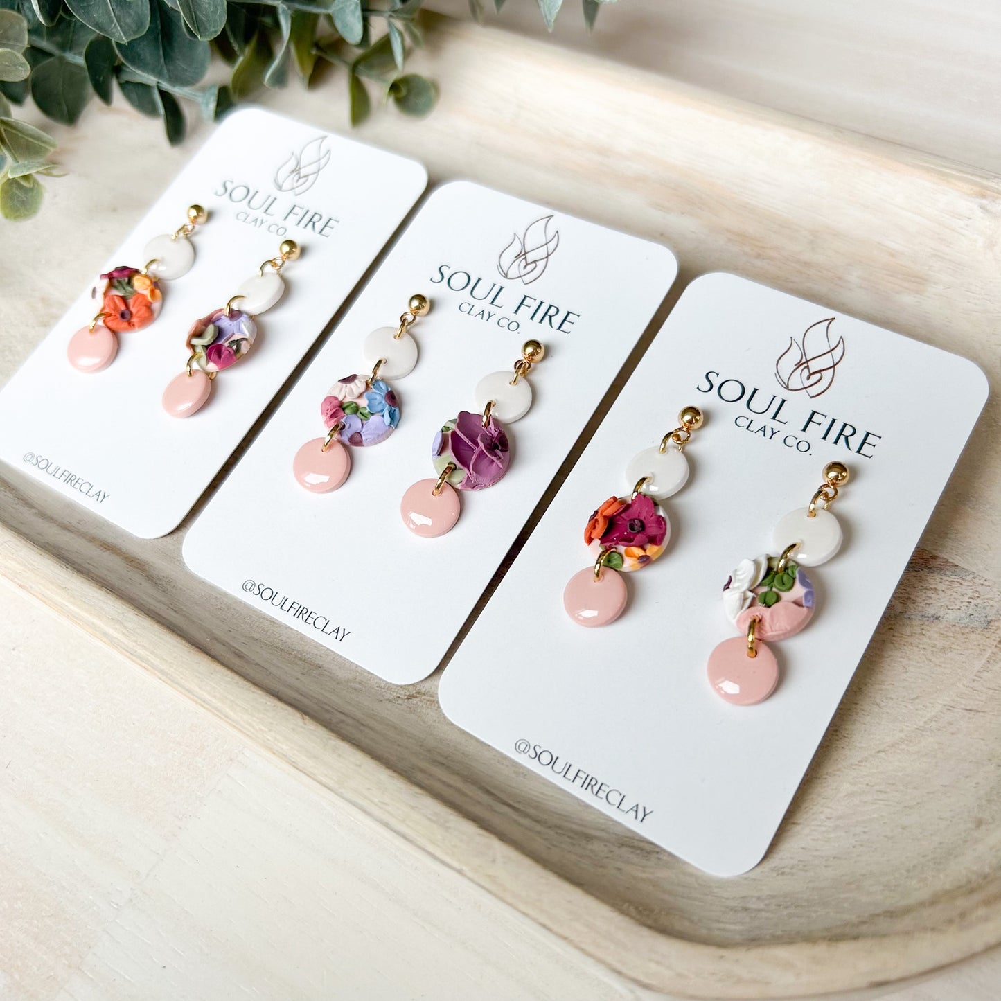 Taylor Swift Floral Garden - Circle Trio - Statement Earrings