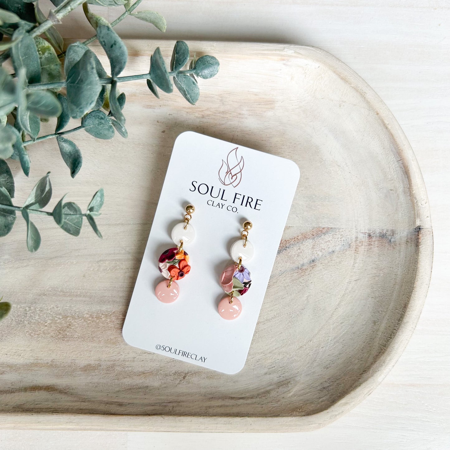 Taylor Swift Floral Garden - Circle Trio - Statement Earrings