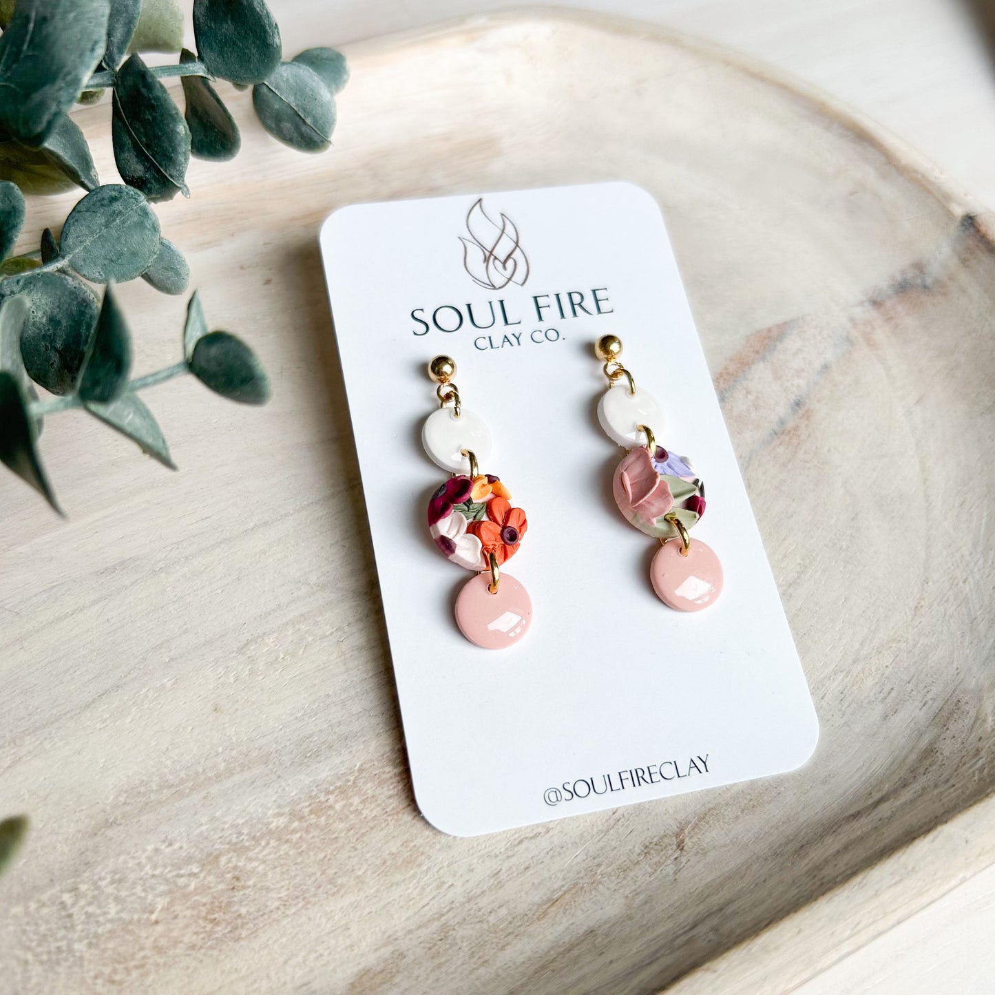 Taylor Swift Floral Garden - Circle Trio - Statement Earrings