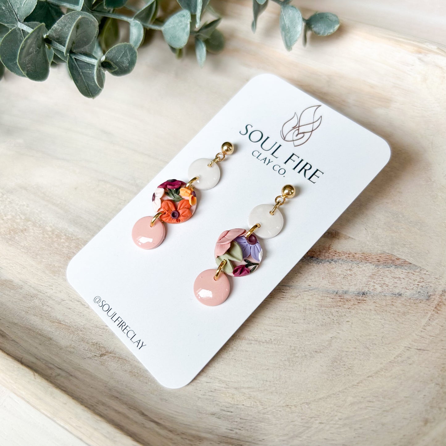 Taylor Swift Floral Garden - Circle Trio - Statement Earrings