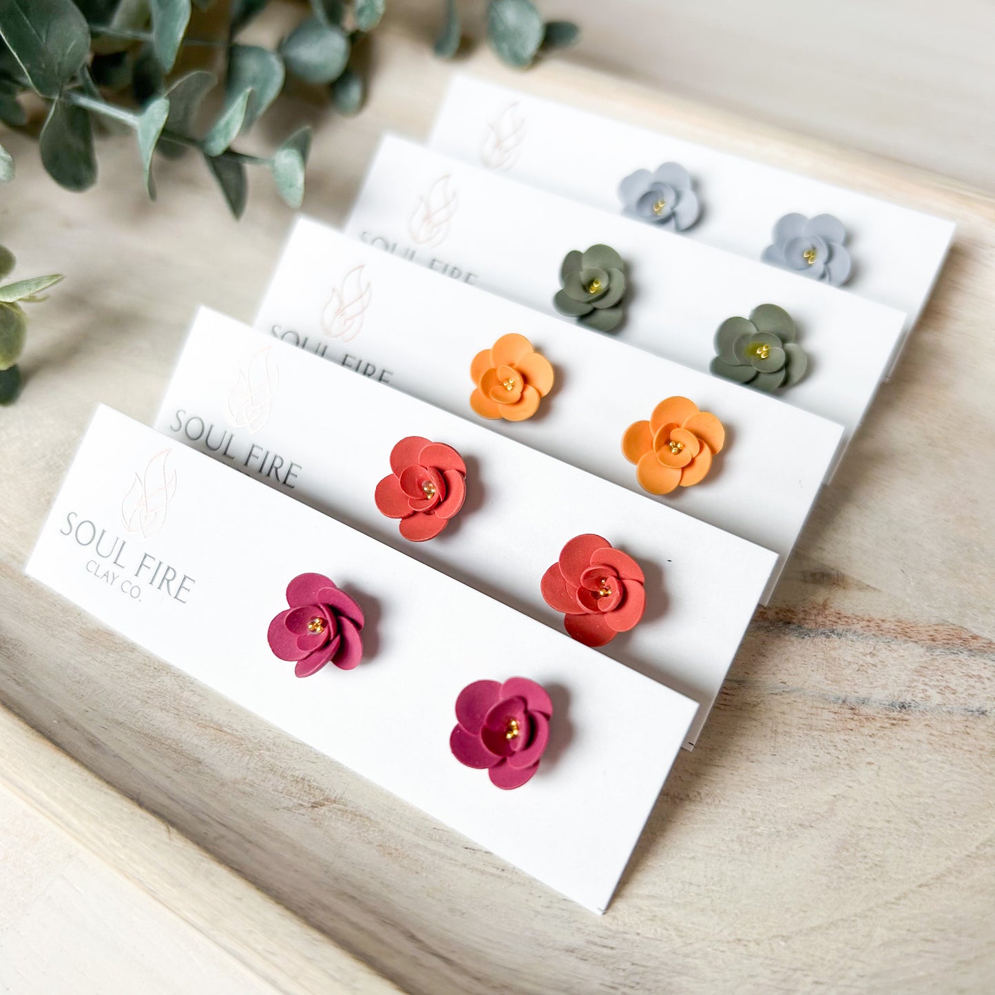 Fall Floral Stud - Statement Earrings