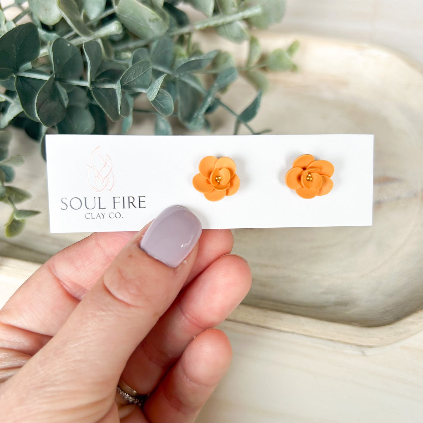 Fall Floral Stud - Statement Earrings