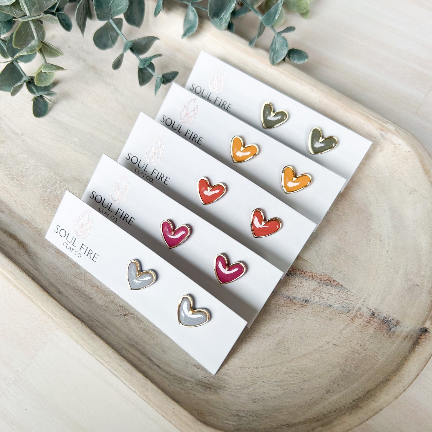 Fall Heart Stud - Statement Earrings