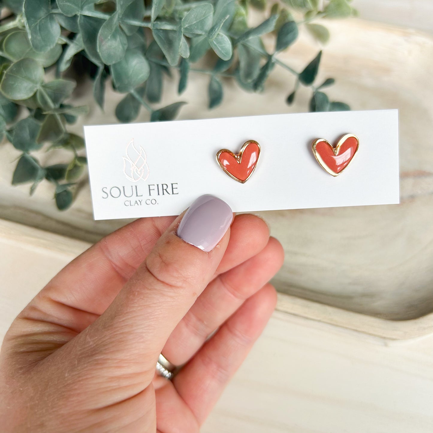 Fall Heart Stud - Statement Earrings