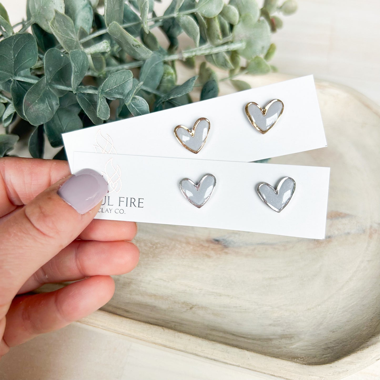 Fall Heart Stud - Statement Earrings