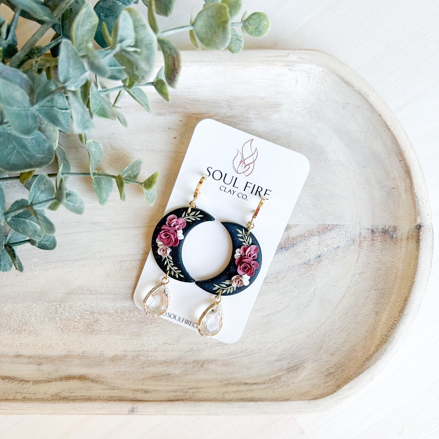 Floral Moon - Fall Statement Earrings