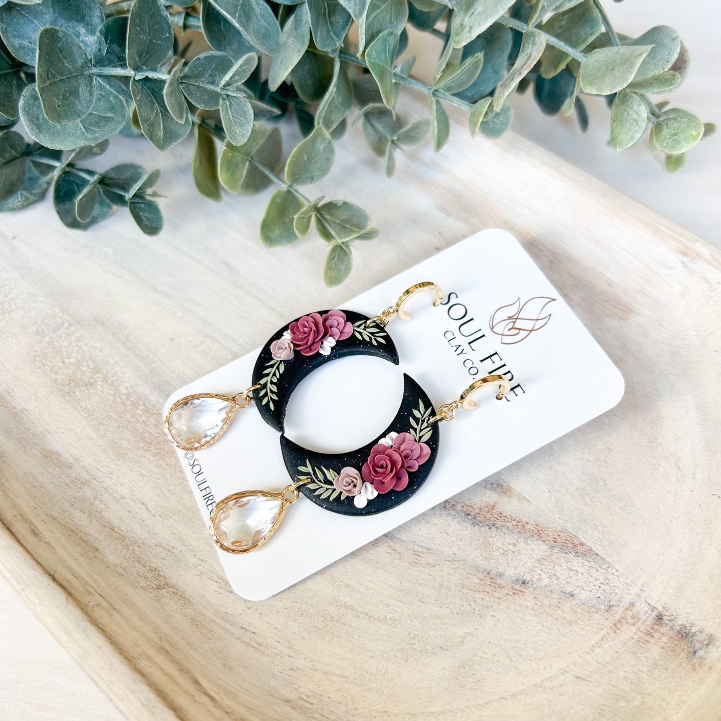 Floral Moon - Fall Statement Earrings