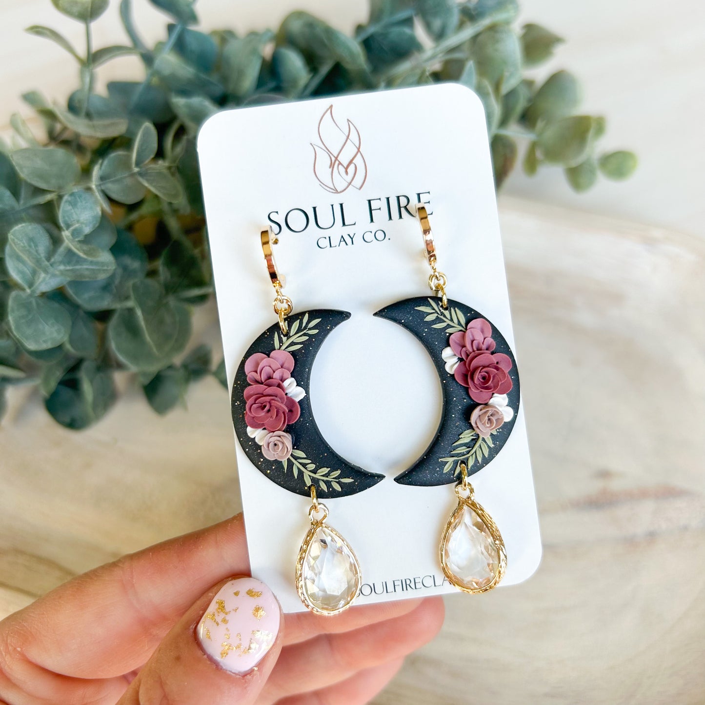 Floral Moon - Fall Statement Earrings