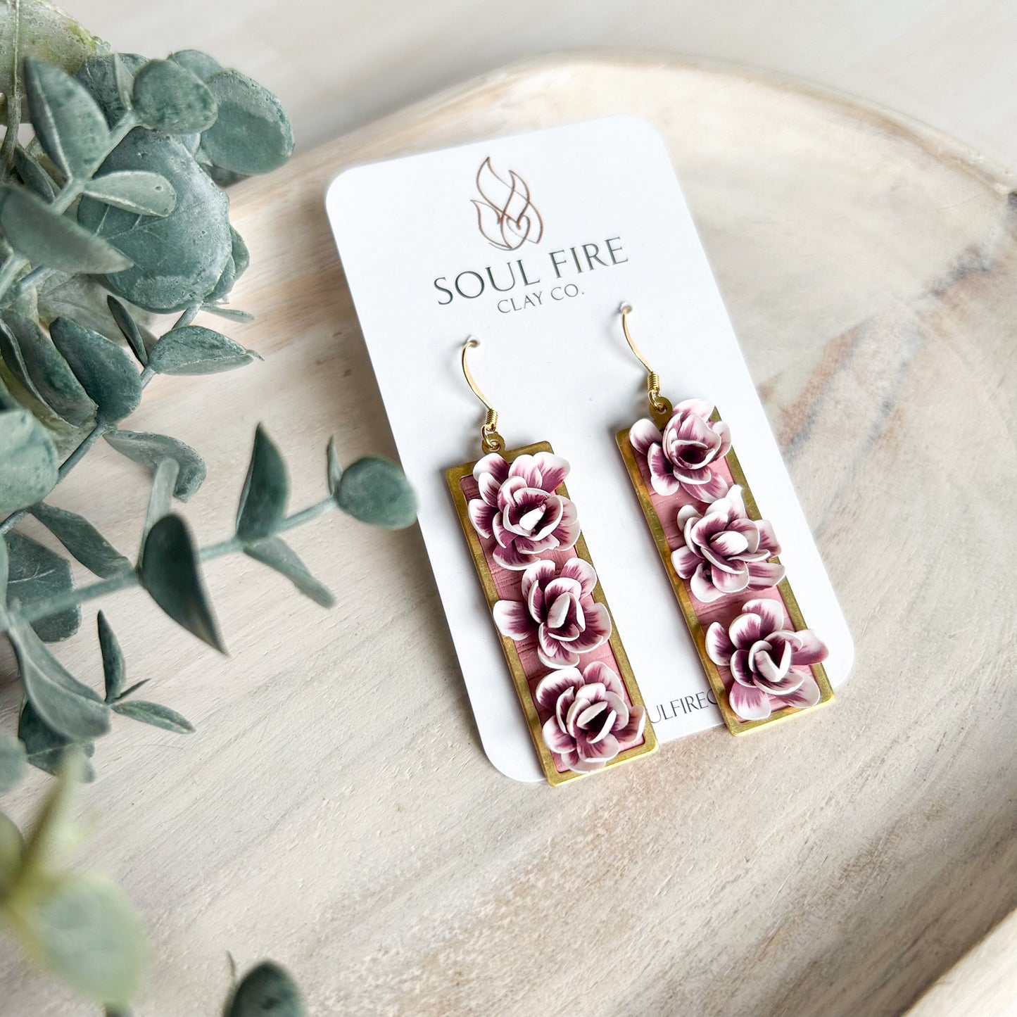 Peonies Trio - Fall Statement Earrings