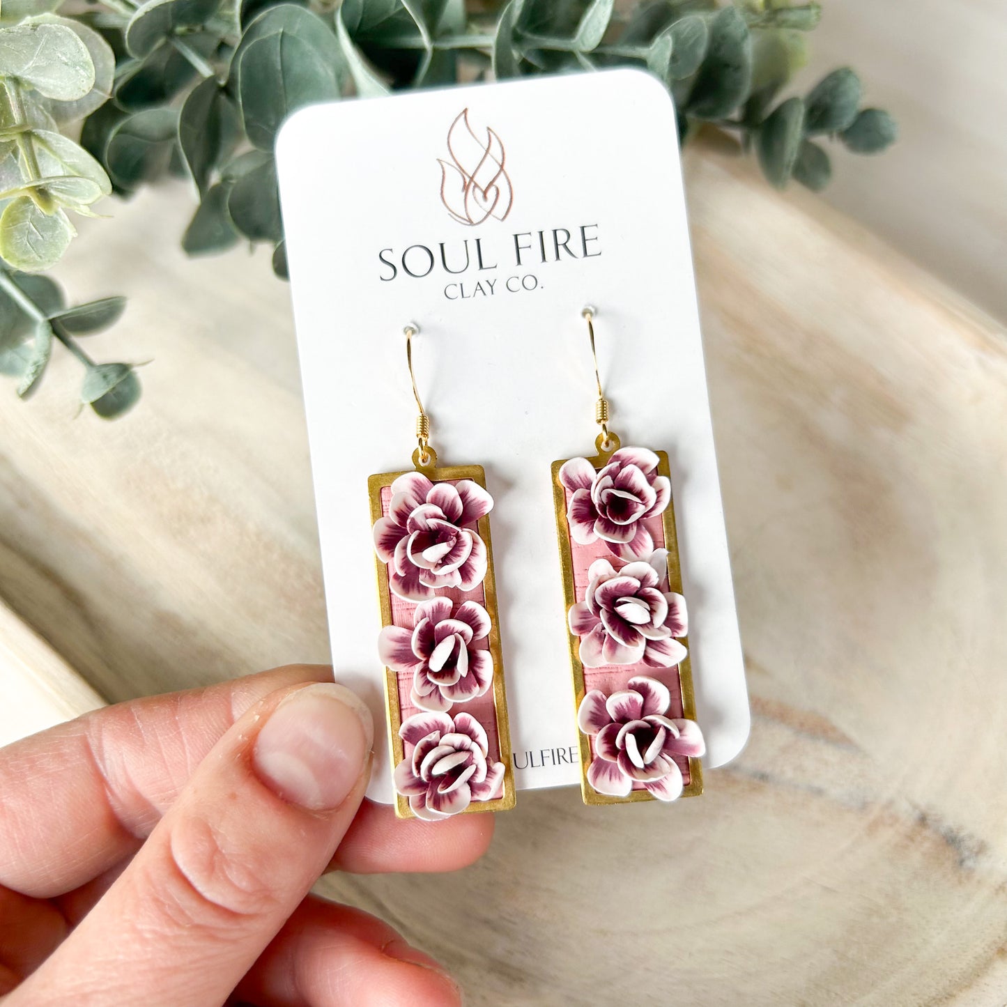 Peonies Trio - Fall Statement Earrings