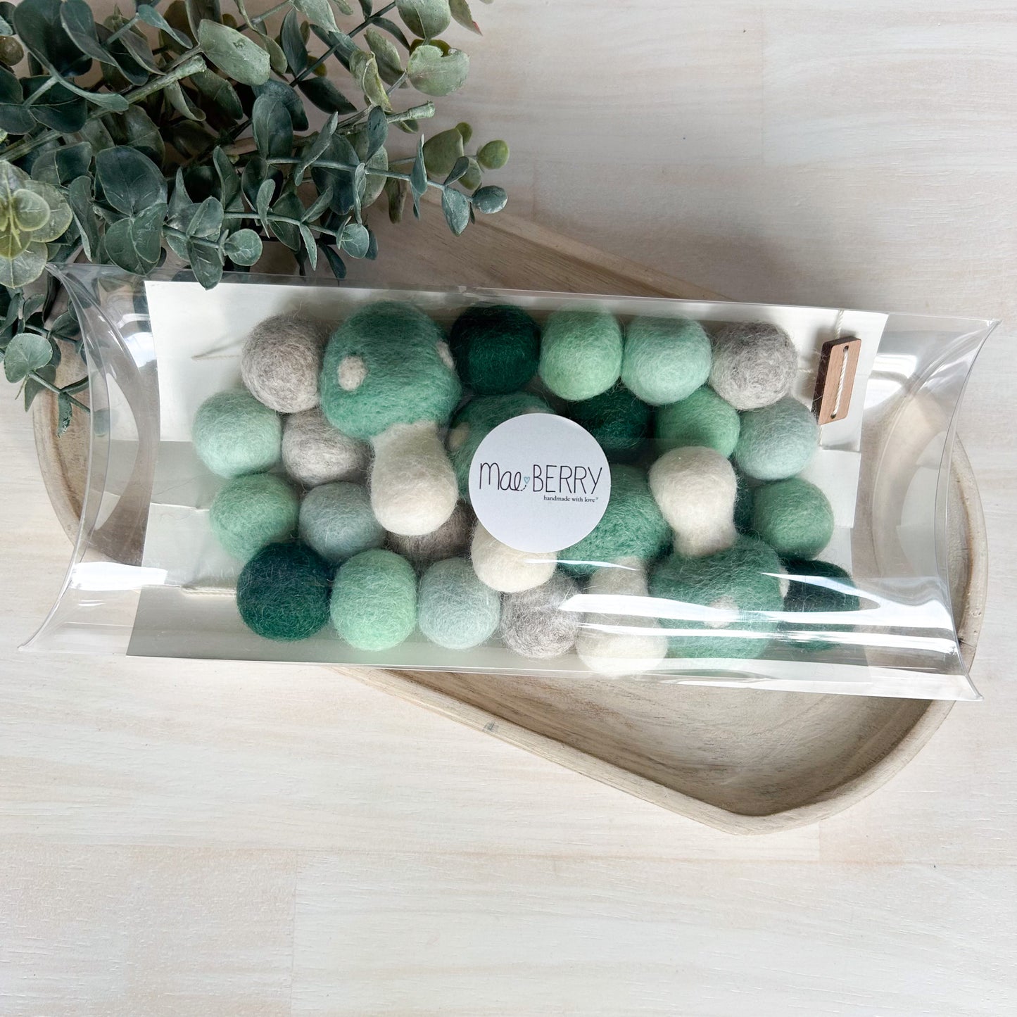 Mint Mushroom - Green Toadstool - Fall Felt Garland