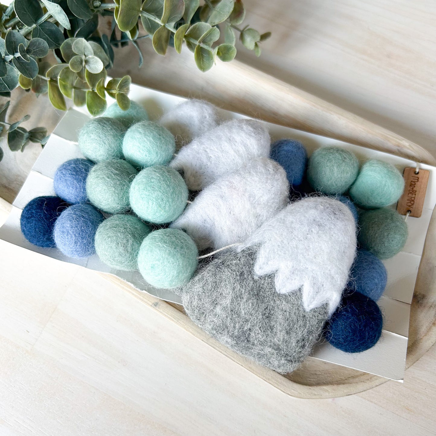 Blue Rocky Mountain - Felt Garland