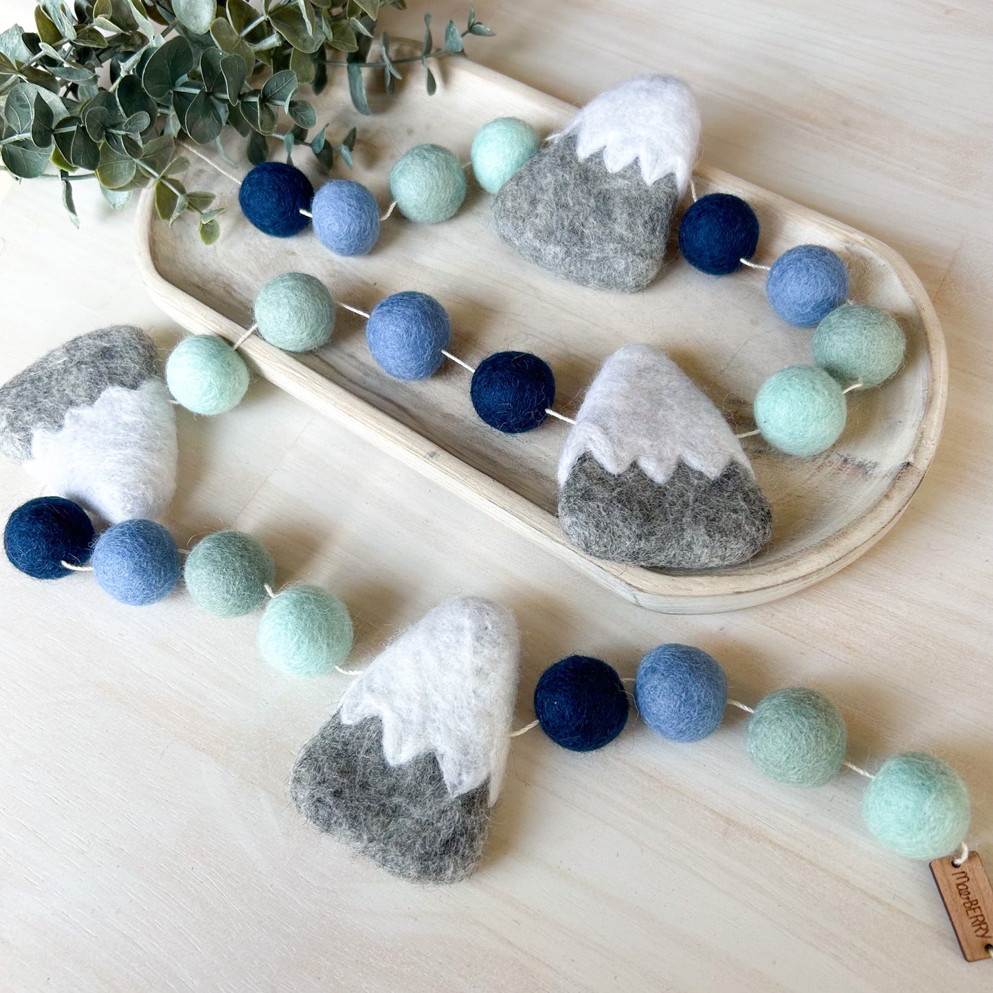 Blue Rocky Mountain - Felt Garland