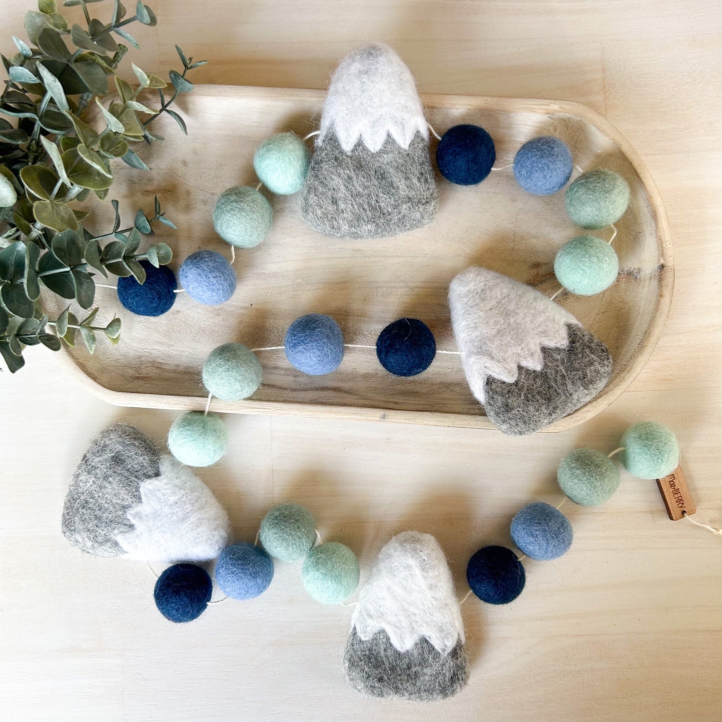 Blue Rocky Mountain - Felt Garland