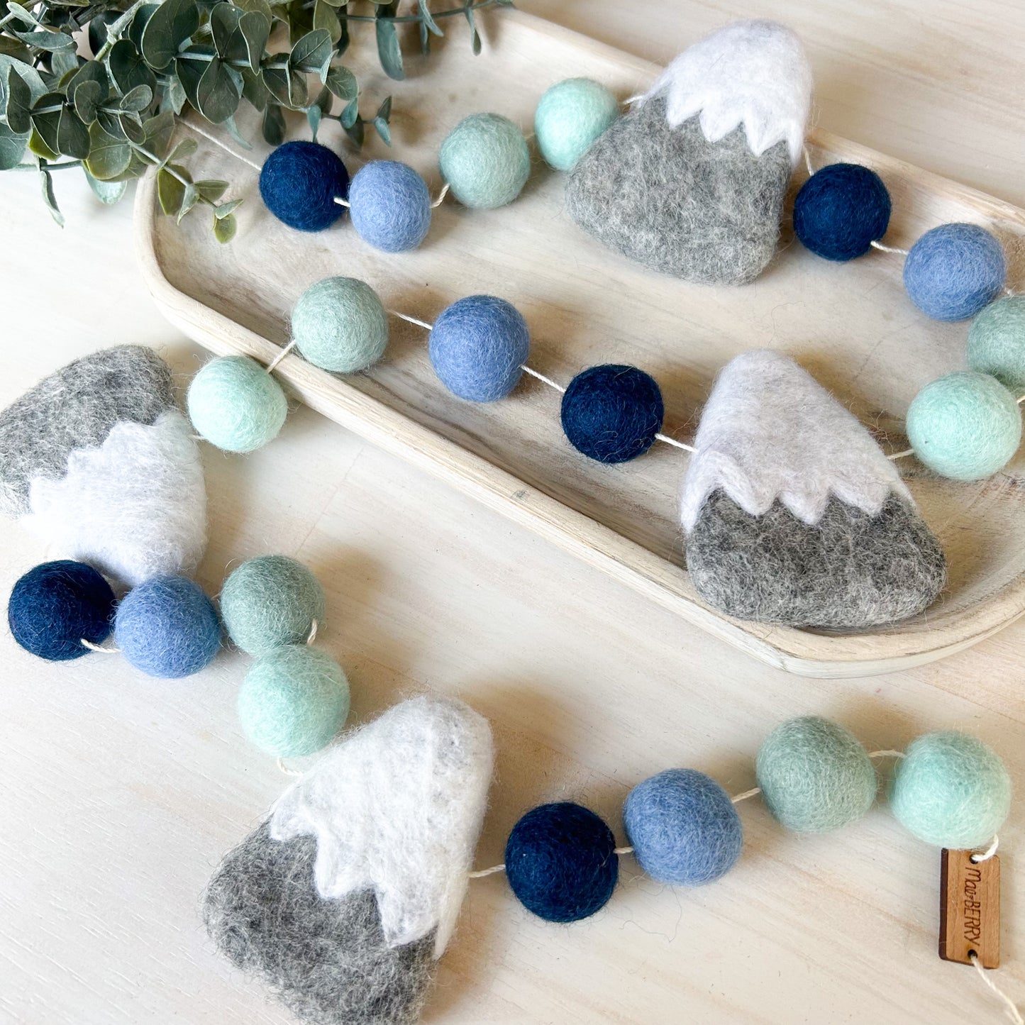 Blue Rocky Mountain - Felt Garland