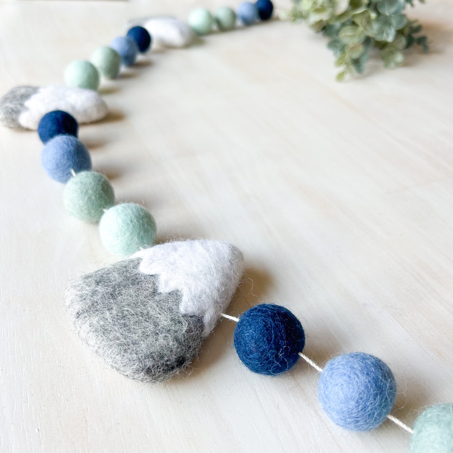 Blue Rocky Mountain - Felt Garland