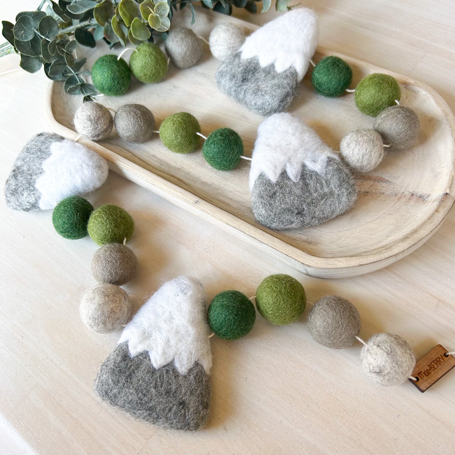 Green Rocky Mountain - Felt Garland