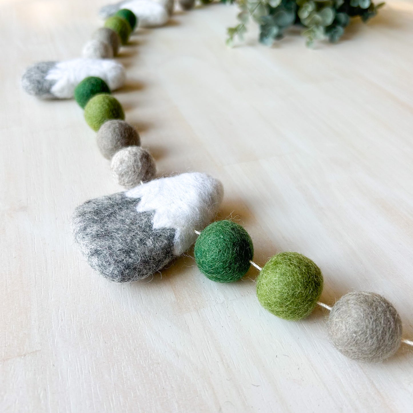 Green Rocky Mountain - Felt Garland