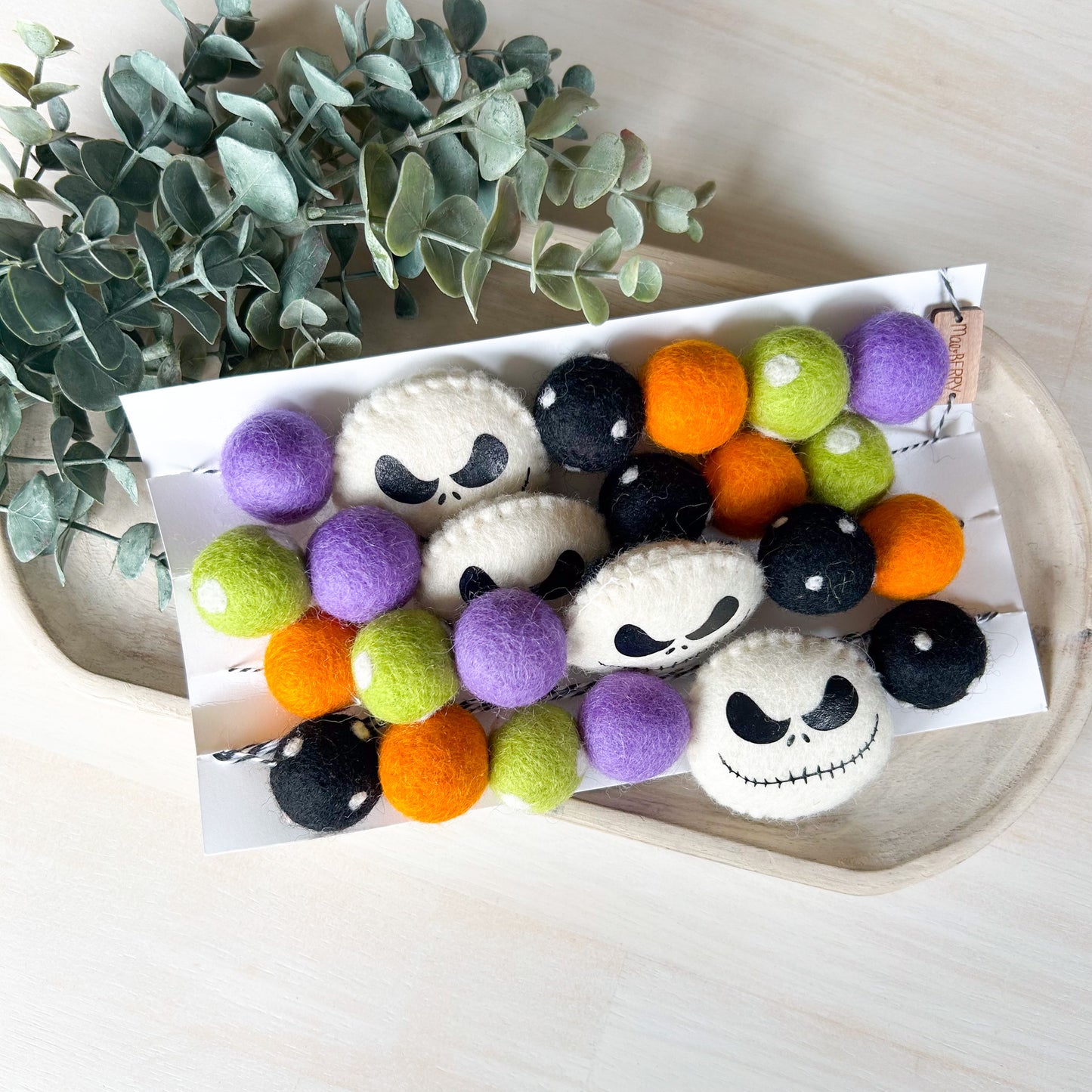 Jack Skellington - Orange, Green & Purple - Halloween Felt Garland