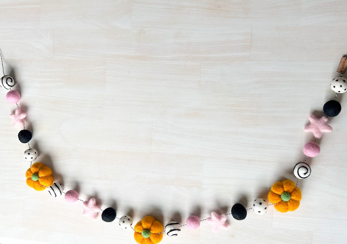 Pink & Orange Pumpkin - Halloween Felt Garland