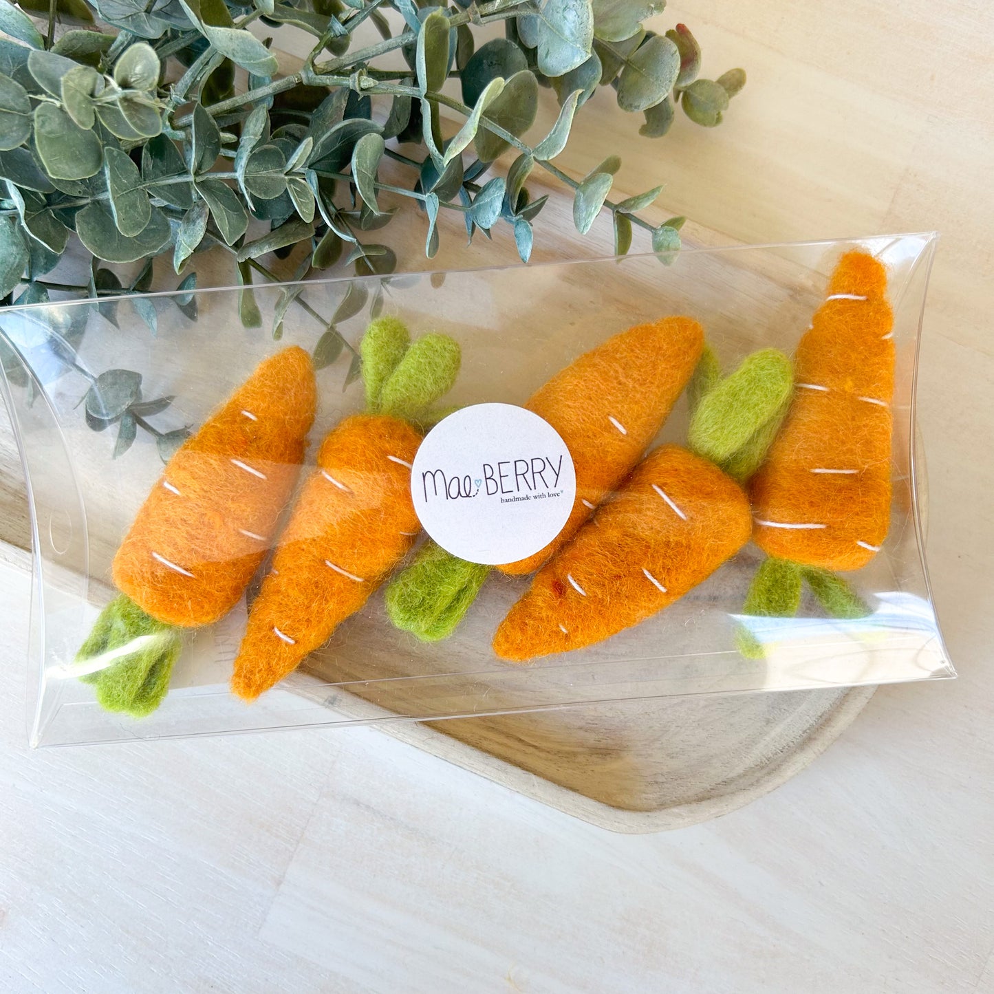 Carrots - Loose Felt Pieces - Sensory Play - Tiered Tray Decor