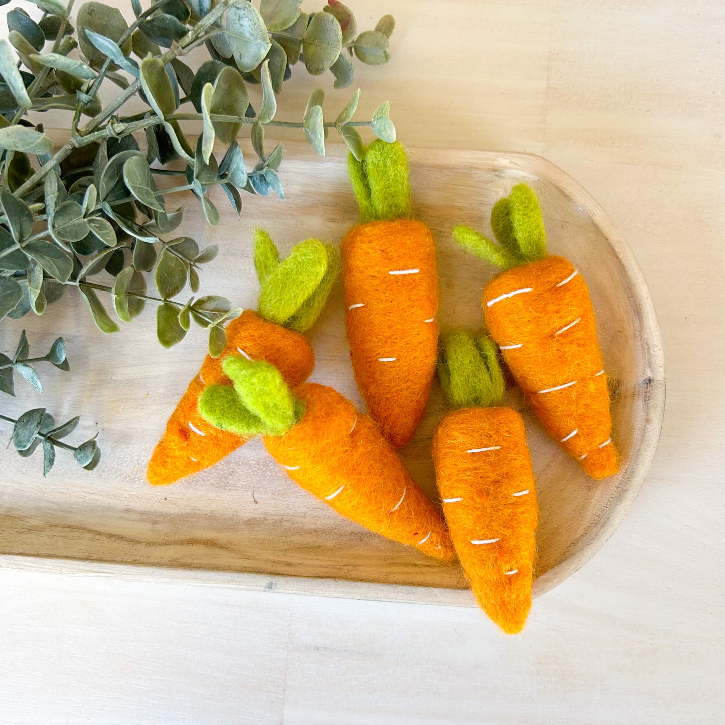 Carrots - Loose Felt Pieces - Sensory Play - Tiered Tray Decor