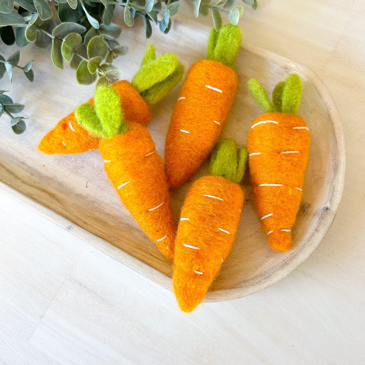 Carrots - Loose Felt Pieces - Sensory Play - Tiered Tray Decor