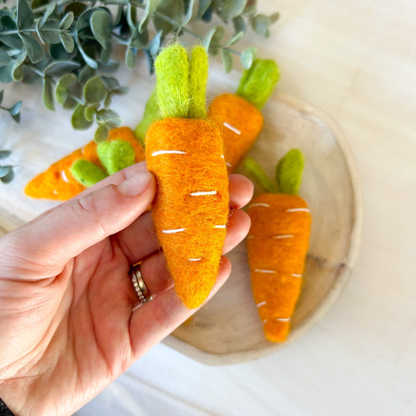 Carrots - Loose Felt Pieces - Sensory Play - Tiered Tray Decor