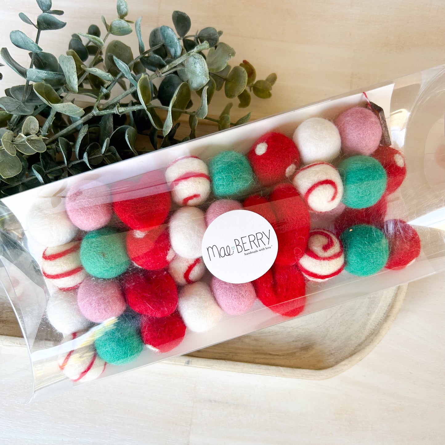 Red, Teal & Pink Hearts Garland