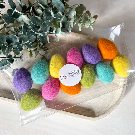 Mini Eggs - Loose Felt Pieces - Sensory Play - Tiered Tray Decor