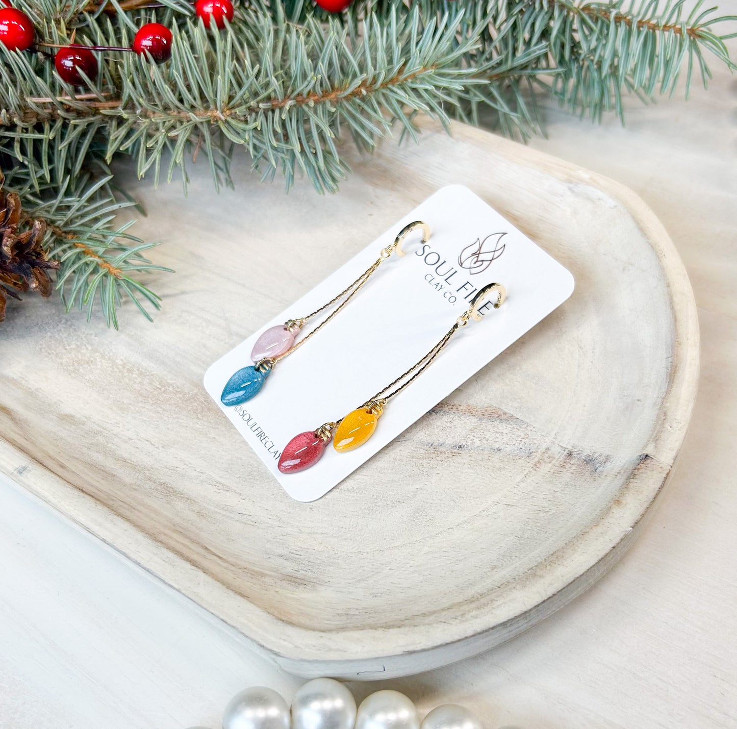 Twinkle Lights - Christmas Statement Earrings