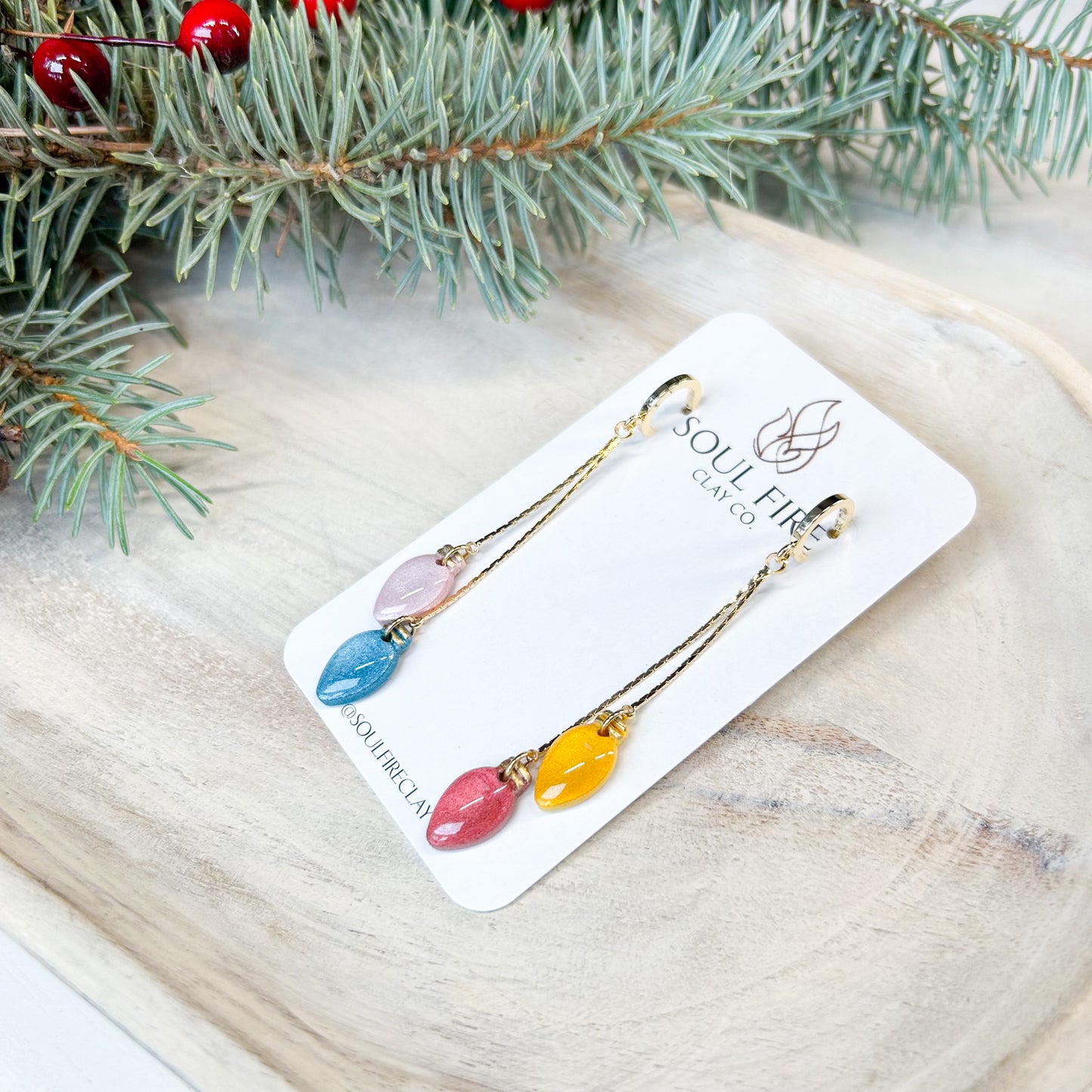 Twinkle Lights - Christmas Statement Earrings