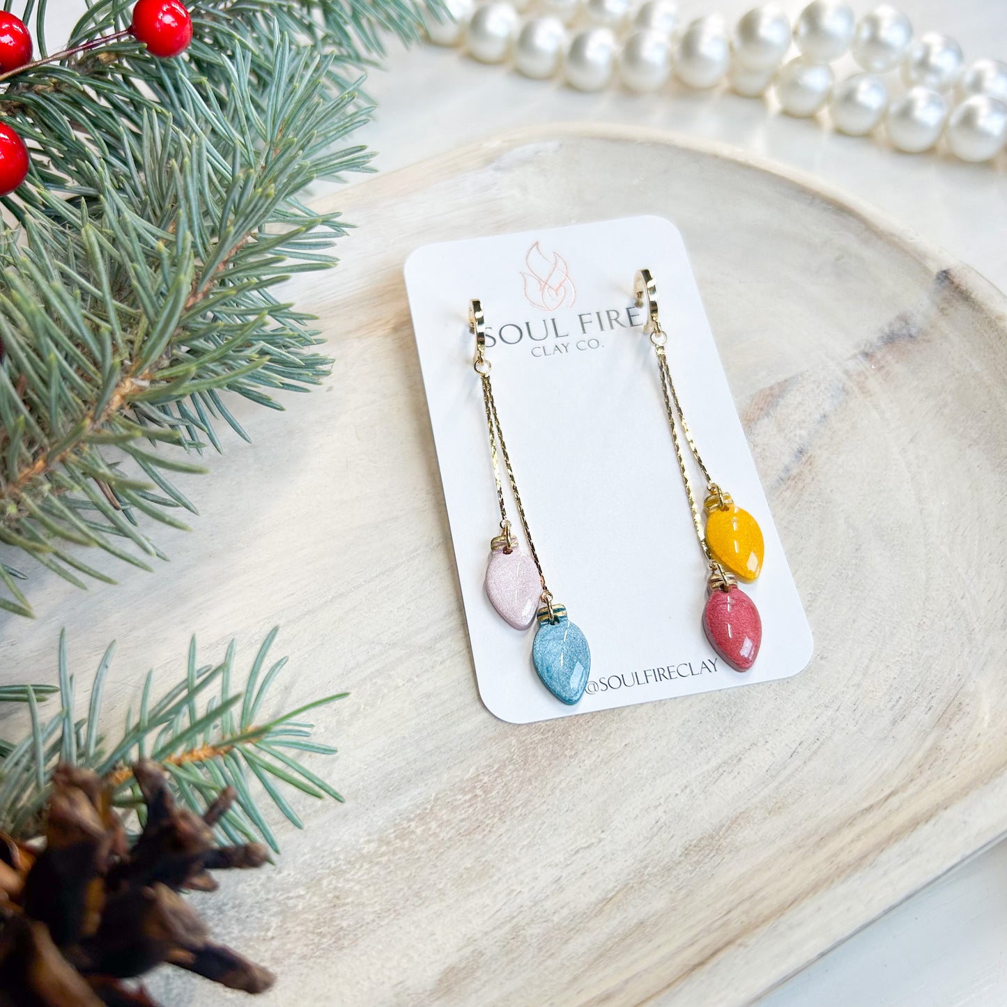 Twinkle Lights - Christmas Statement Earrings