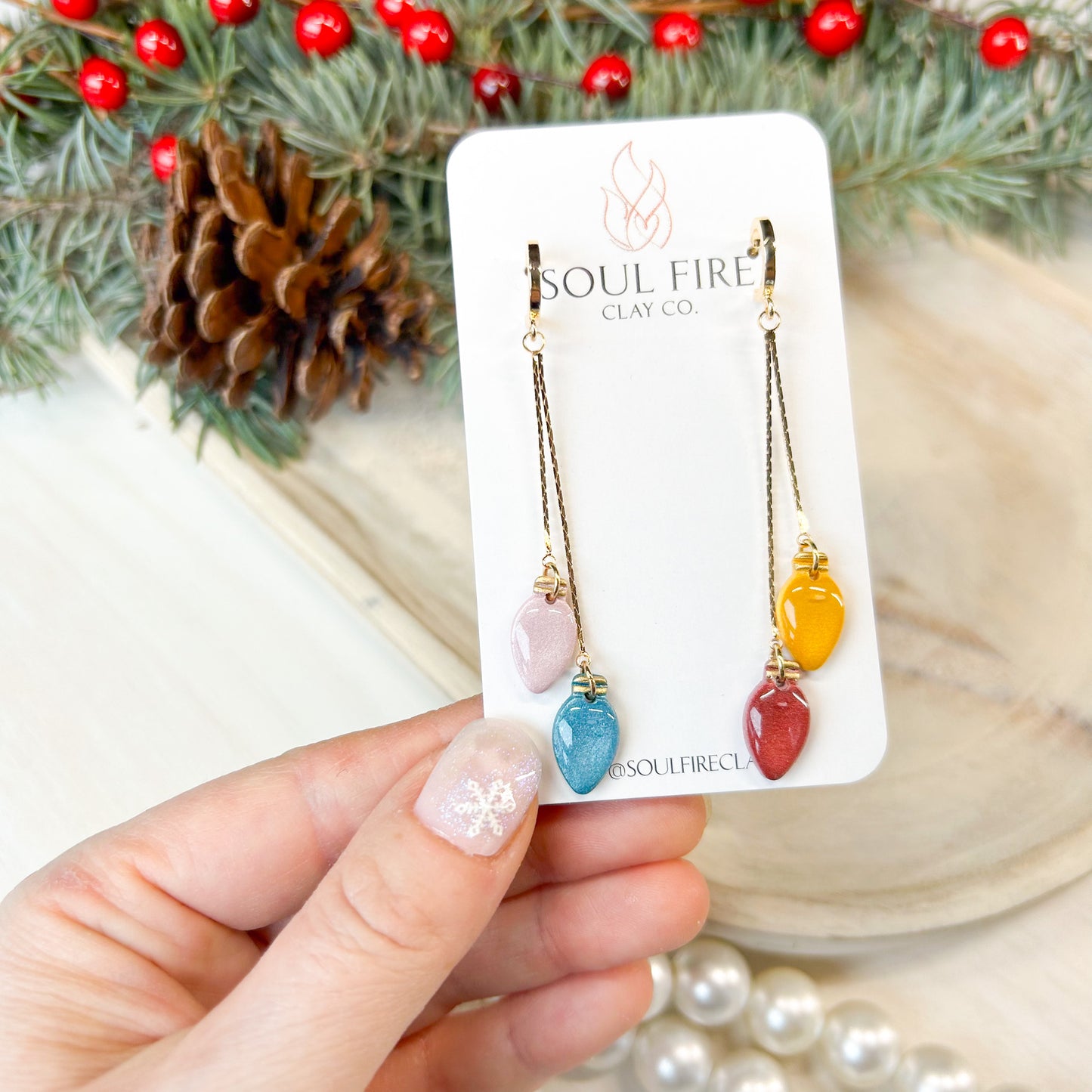 Twinkle Lights - Christmas Statement Earrings