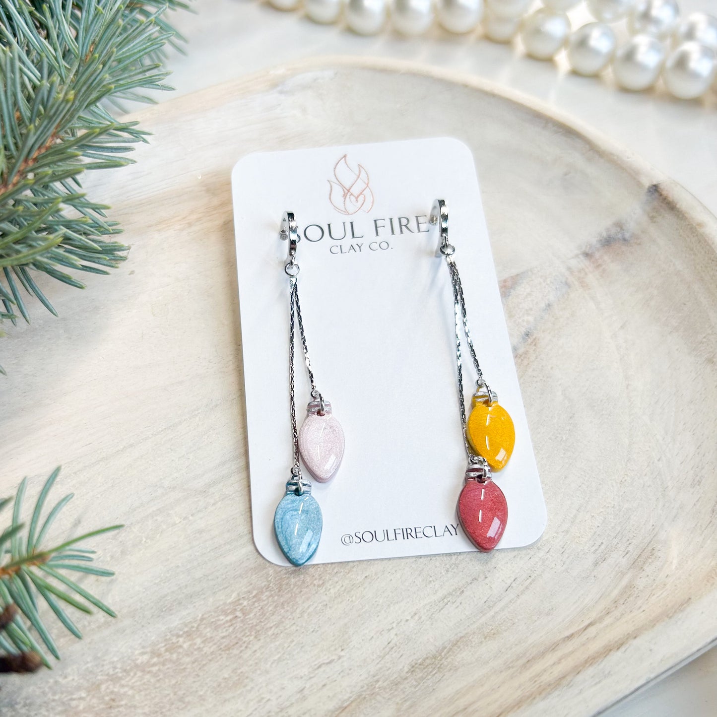 Twinkle Lights - Christmas Statement Earrings