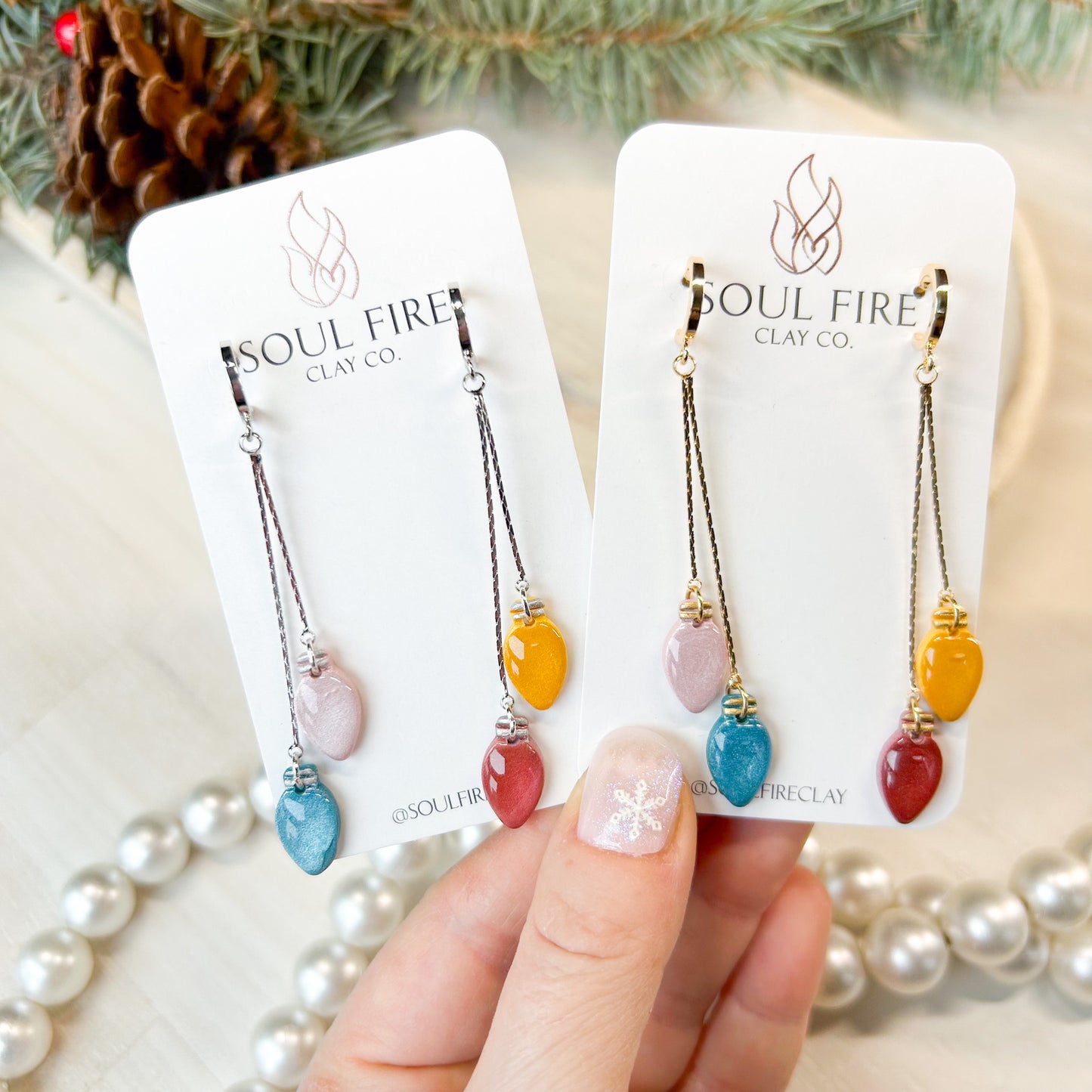 Twinkle Lights - Christmas Statement Earrings