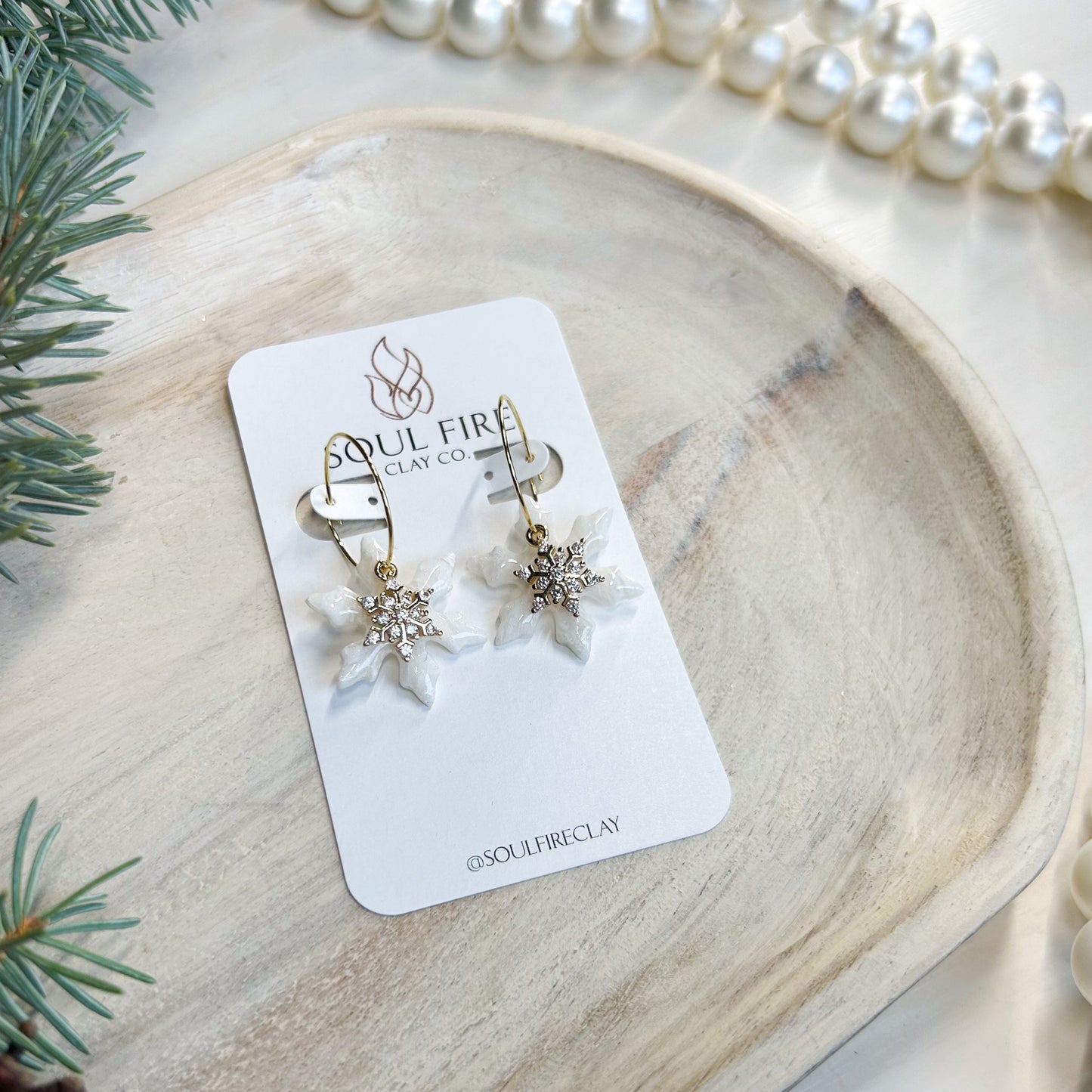 Snowflake Bling - Christmas Statement Earrings