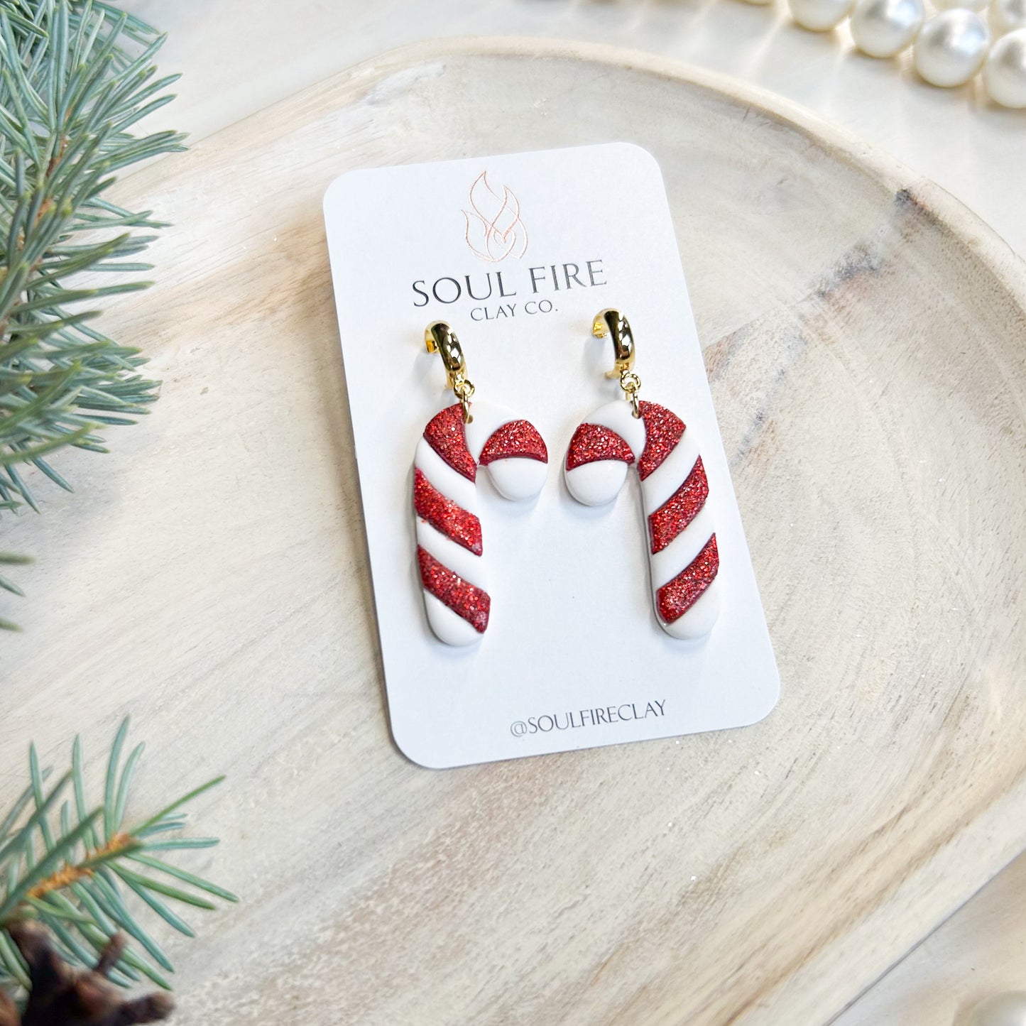 Candy Canes - Christmas Statement Earrings