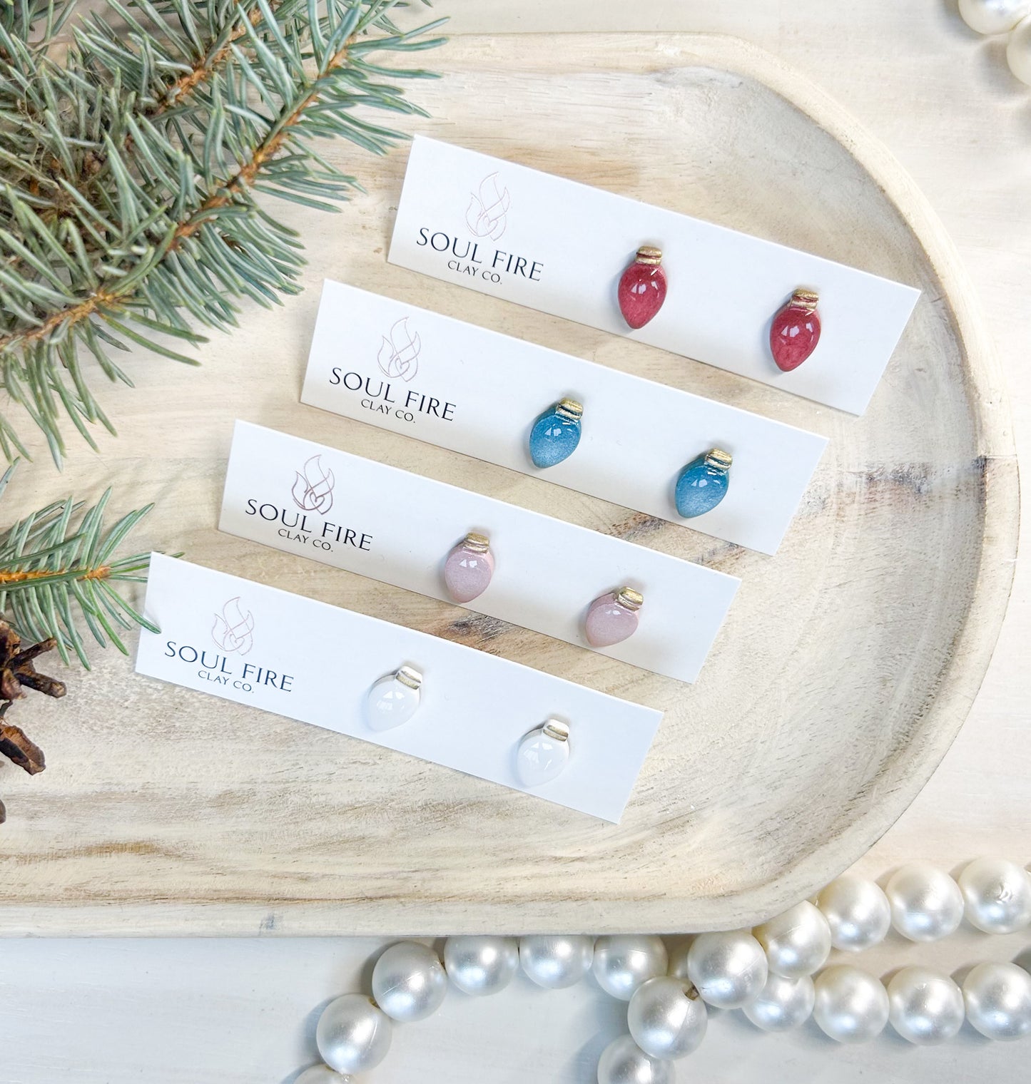 Twinkle Lights Studs - Christmas Statement Earrings