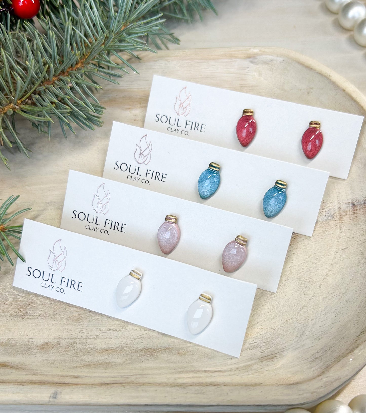 Twinkle Lights Studs - Christmas Statement Earrings