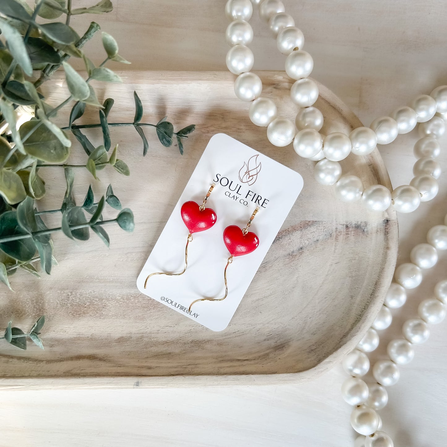 Heart Balloon - Valentines - Statement Earrings