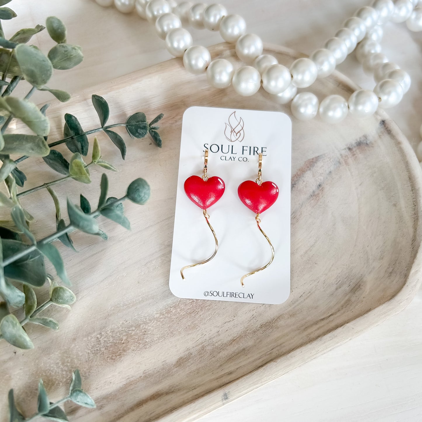 Heart Balloon - Valentines - Statement Earrings